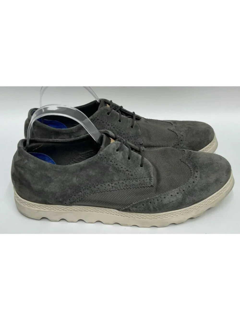 PF Flyers Men's Suede Wing Tip Oxford Sneakers Size 12 Grey Preppy School Work